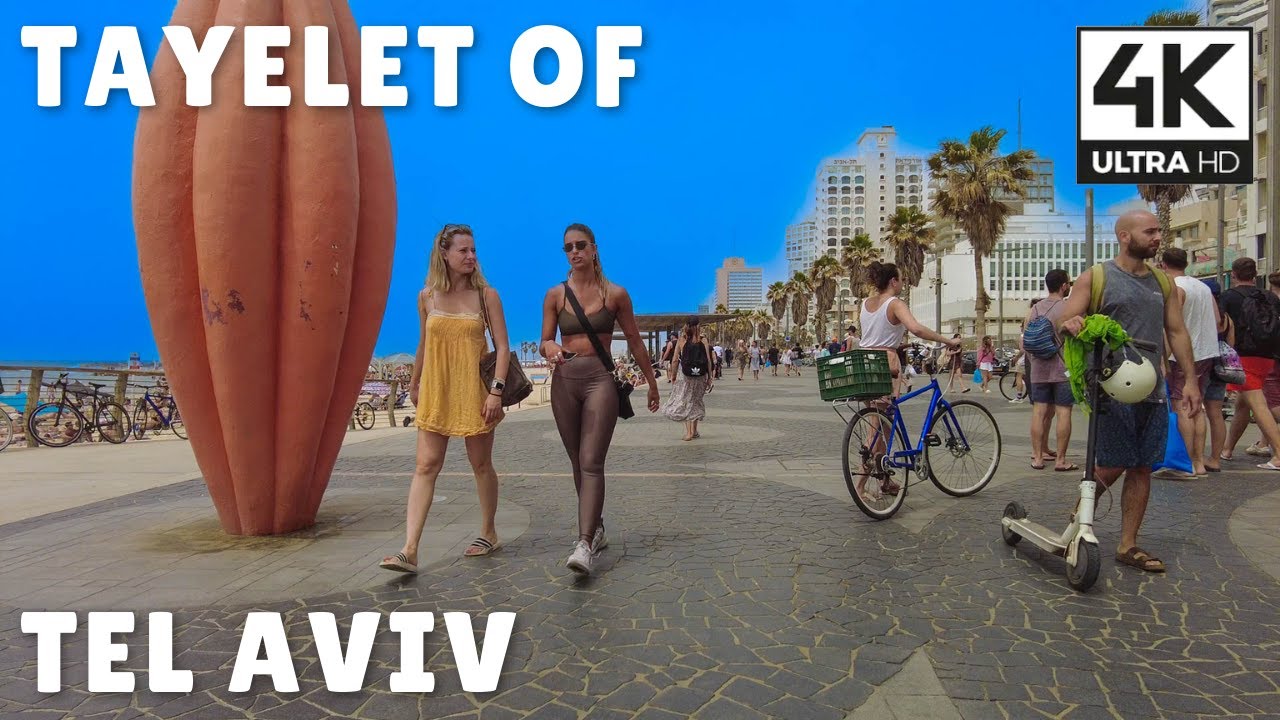Tayelet of Tel Aviv, Israel | 4K UHD Relaxing Virtual Walk