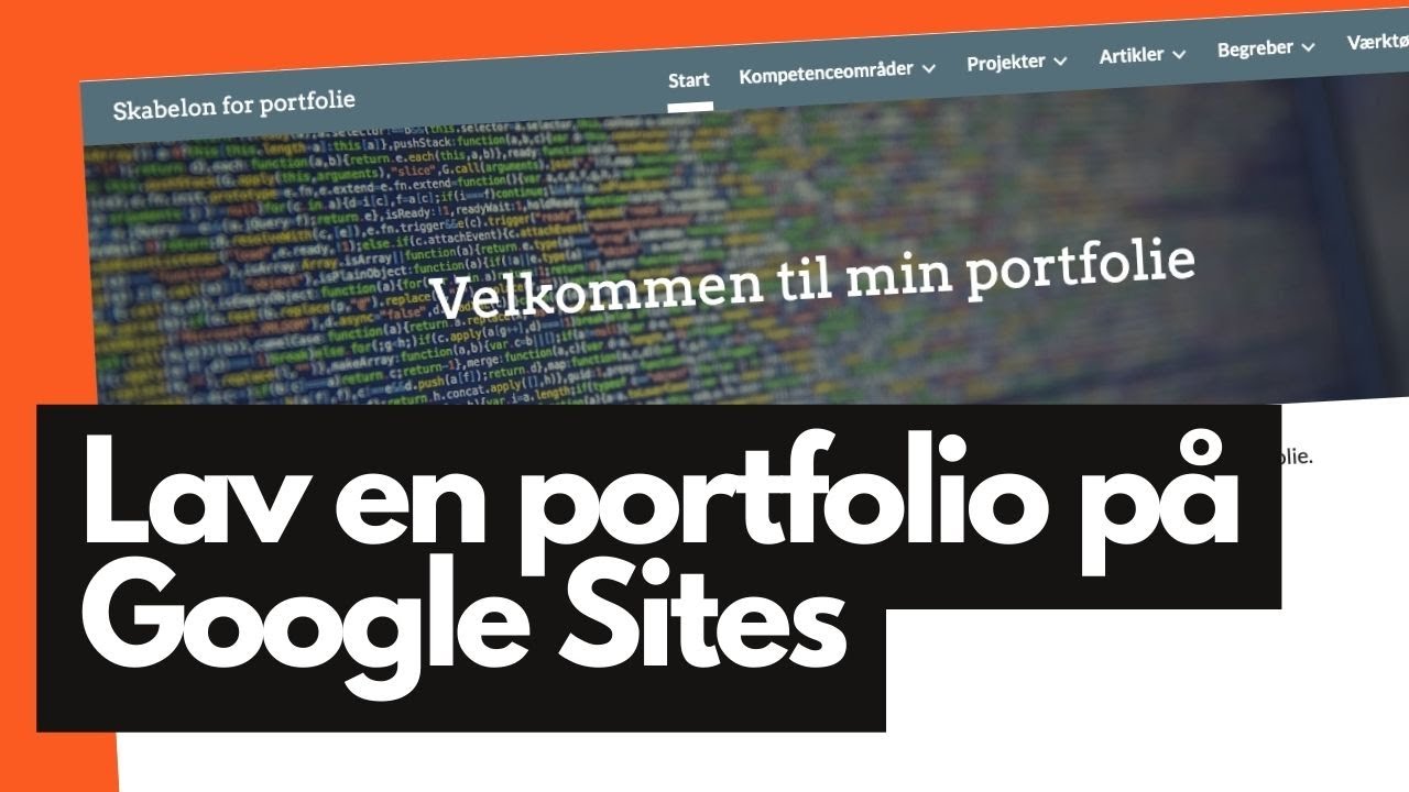 Sådan laver du en portfolio i Google Sites