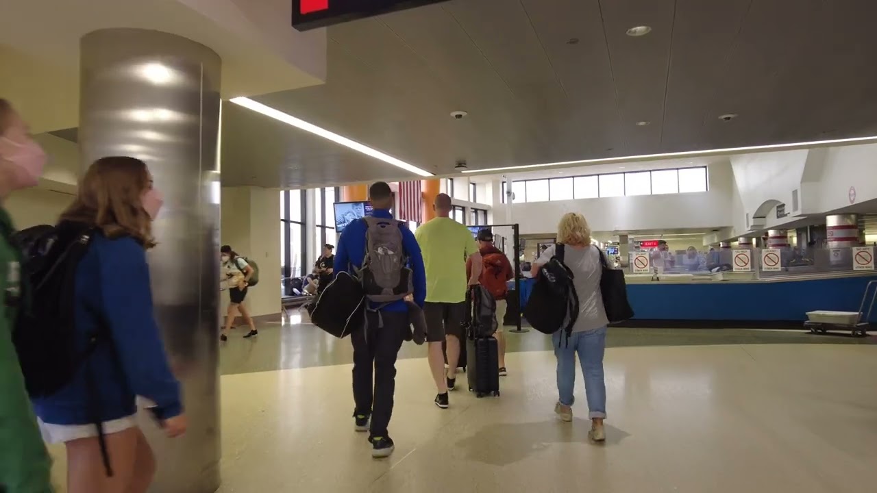 Boston Logan Airport Walk around NY 2022 4K