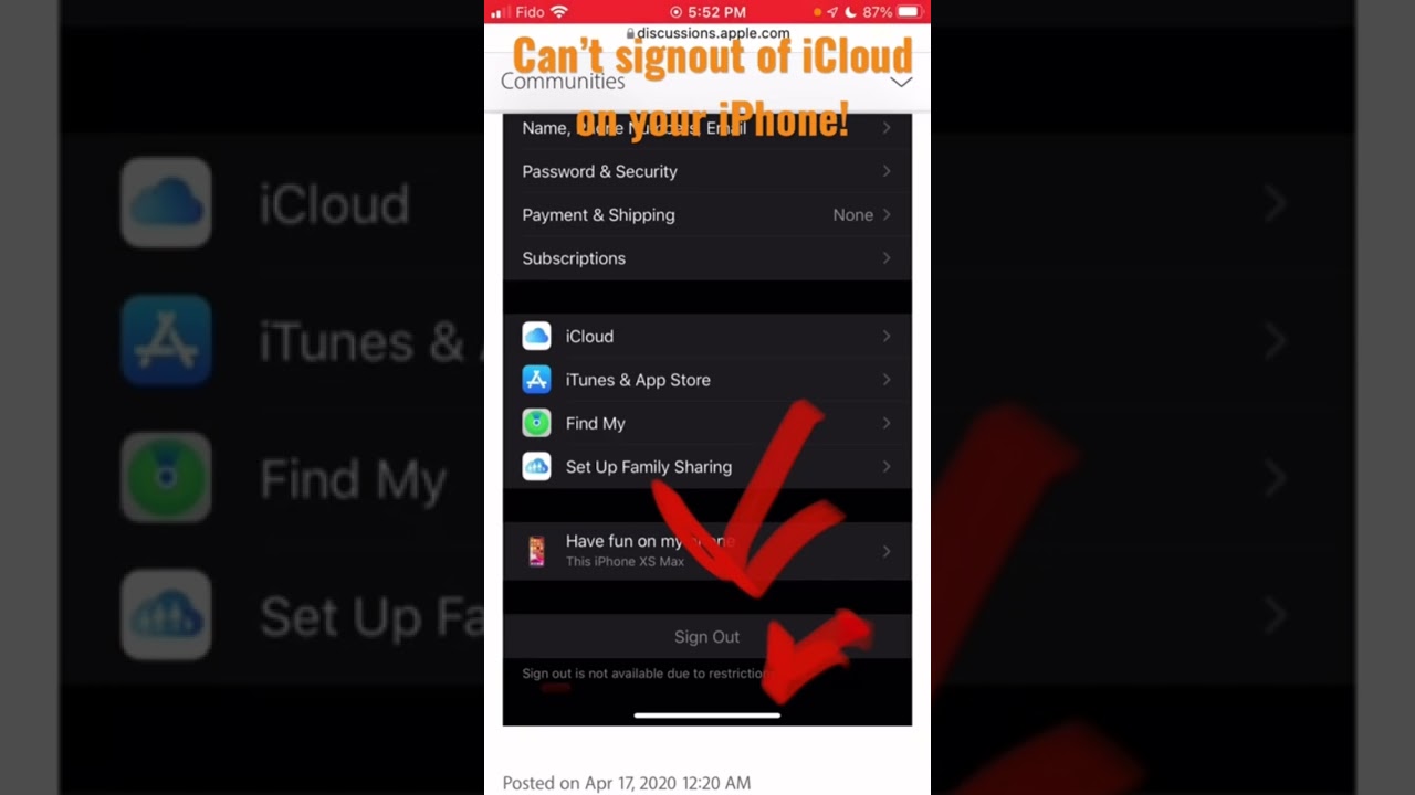 How To Fix Can&rsquo;t Sign Out Of iCloud On iPhone!😎 #shorts