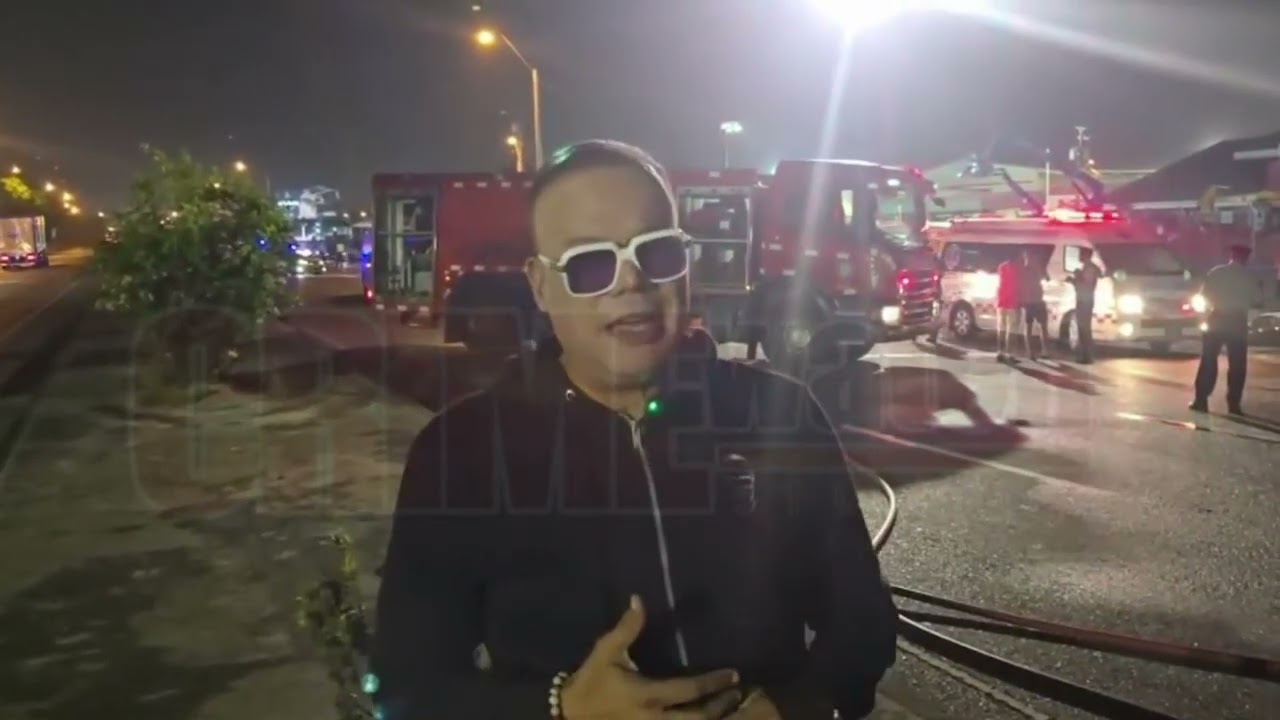 Ian Alleyne at crash scene on Uriah Butler Highway, Opposite Divali Nagar