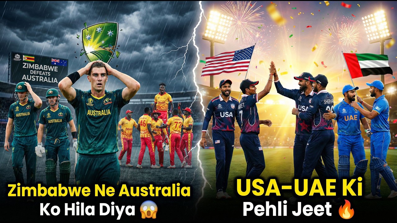 Zimbabwe Ne Australia Ko Hila Diya 😱USA–UAE Ki Pehli Jeet | T20 WC 2026 Day 7 Ep - 20