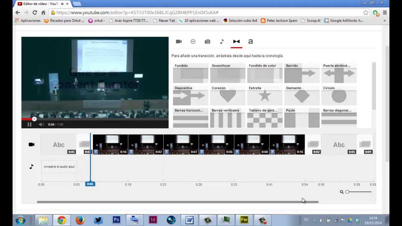 C&oacute;mo usar el editor de v&iacute;deo de YOUTUBE