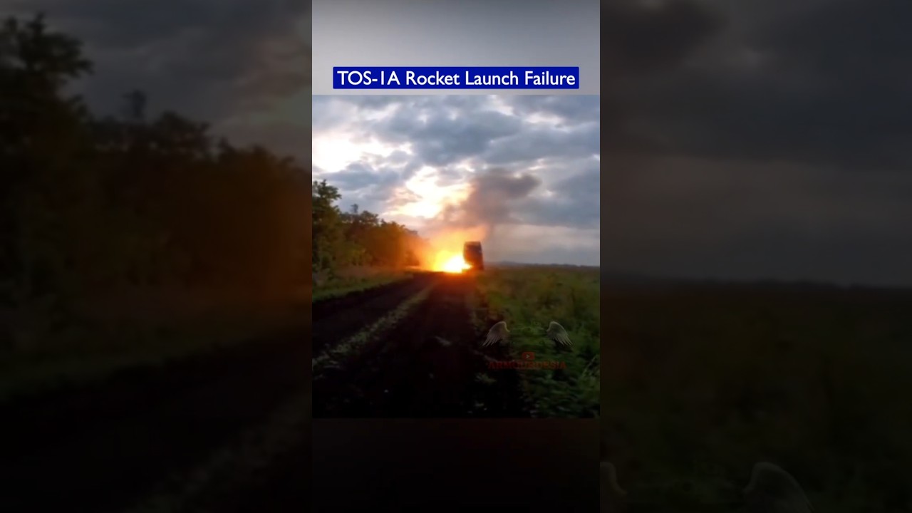 Russian TOS-1A Rocket Malfunctions During Live Launch!