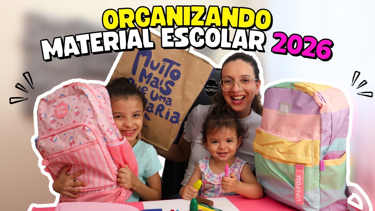 MATERIAL ESCOLAR 2026 da JÚLIA e BEATRIZ!