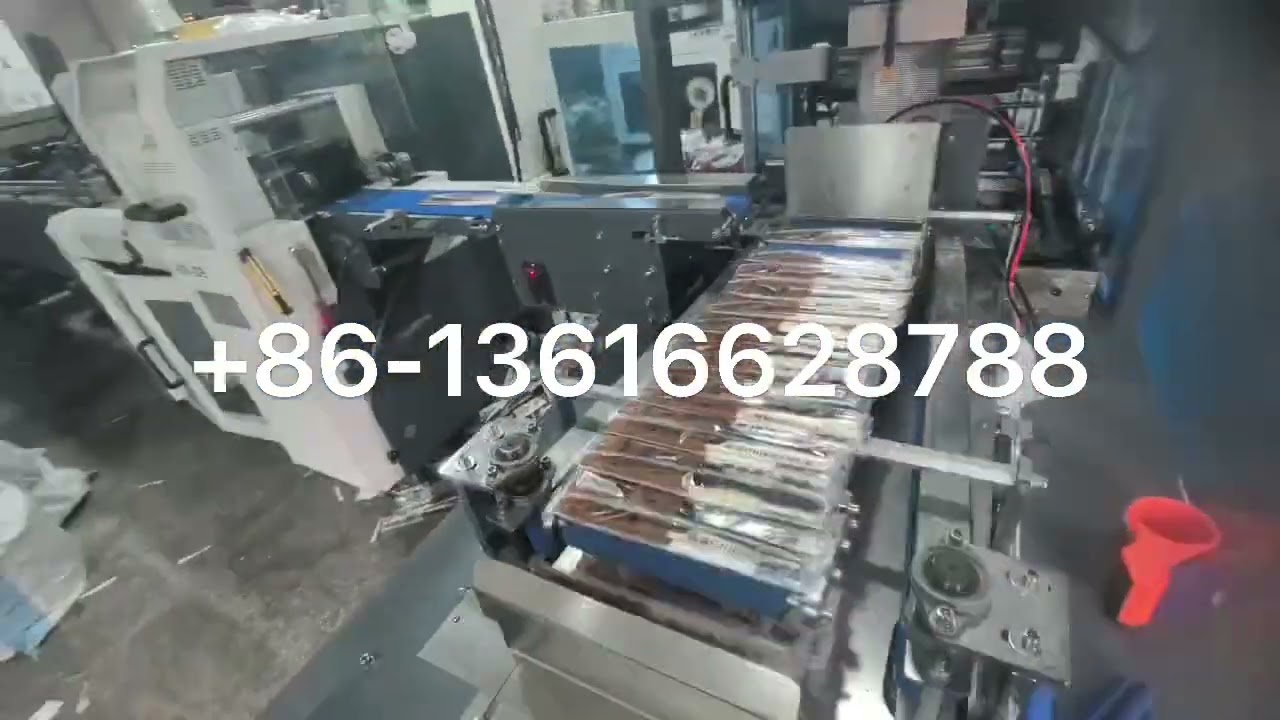 2026 new high speed 200bag cutlery set automatic packing machine napkin spoon toothpick chopsticks