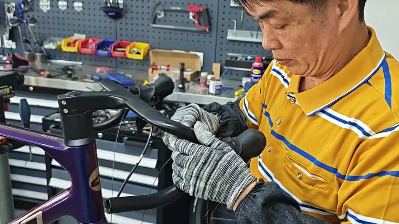 ICAN 超軽量ロードバイク FLYEE 組立工程｜W2311塗装 × SHIMANO R7020 × FL40MAXワイドリムホイール