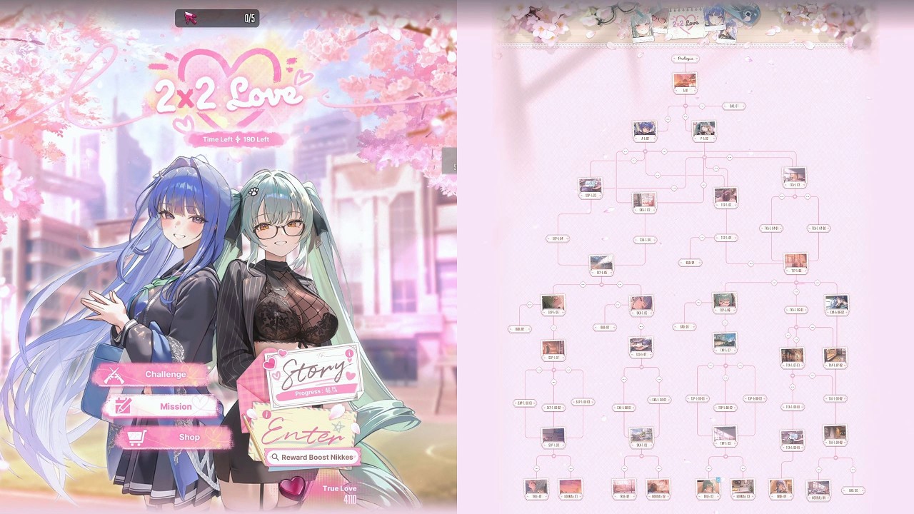 2X2 LOVE Story I Playthrough  (All Routes & Endings | 46.1%) [English] | GODDESS OF VICTORY: NIKKE