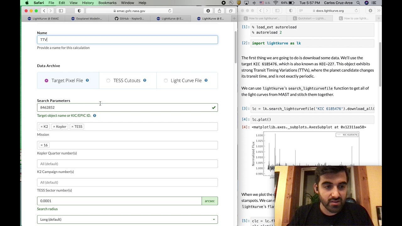 Lightkurve Web Interface: Easy to use Web Interface of the Lightkurve Python Package
