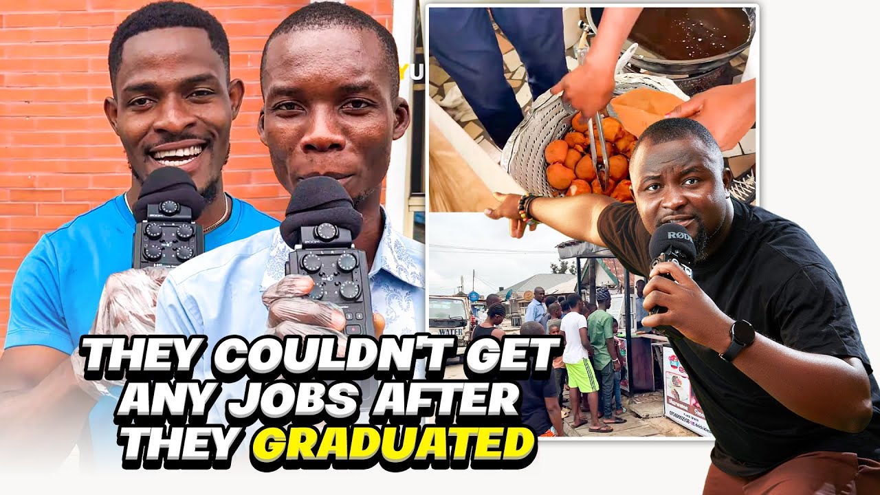 Nigerian University graduates frying Akara on the street to survive