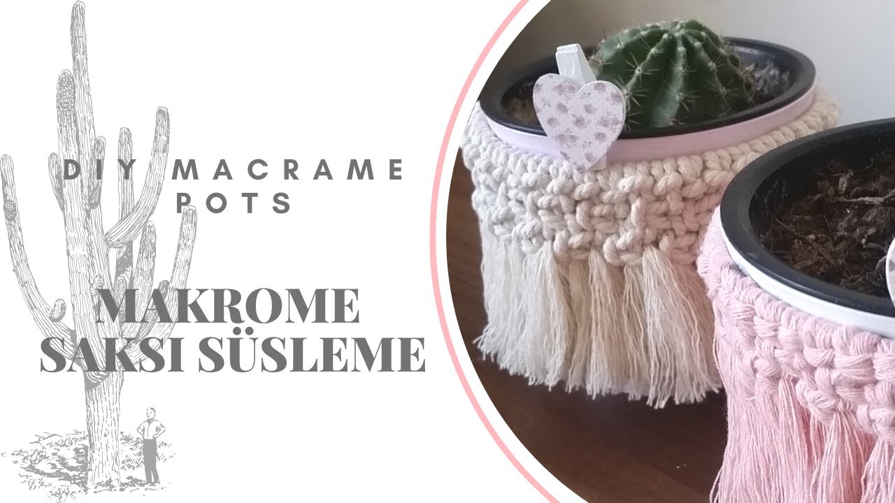 Sessiz vlog // Makrome ile Saksı Süsleme /  DIY Macrame Pots