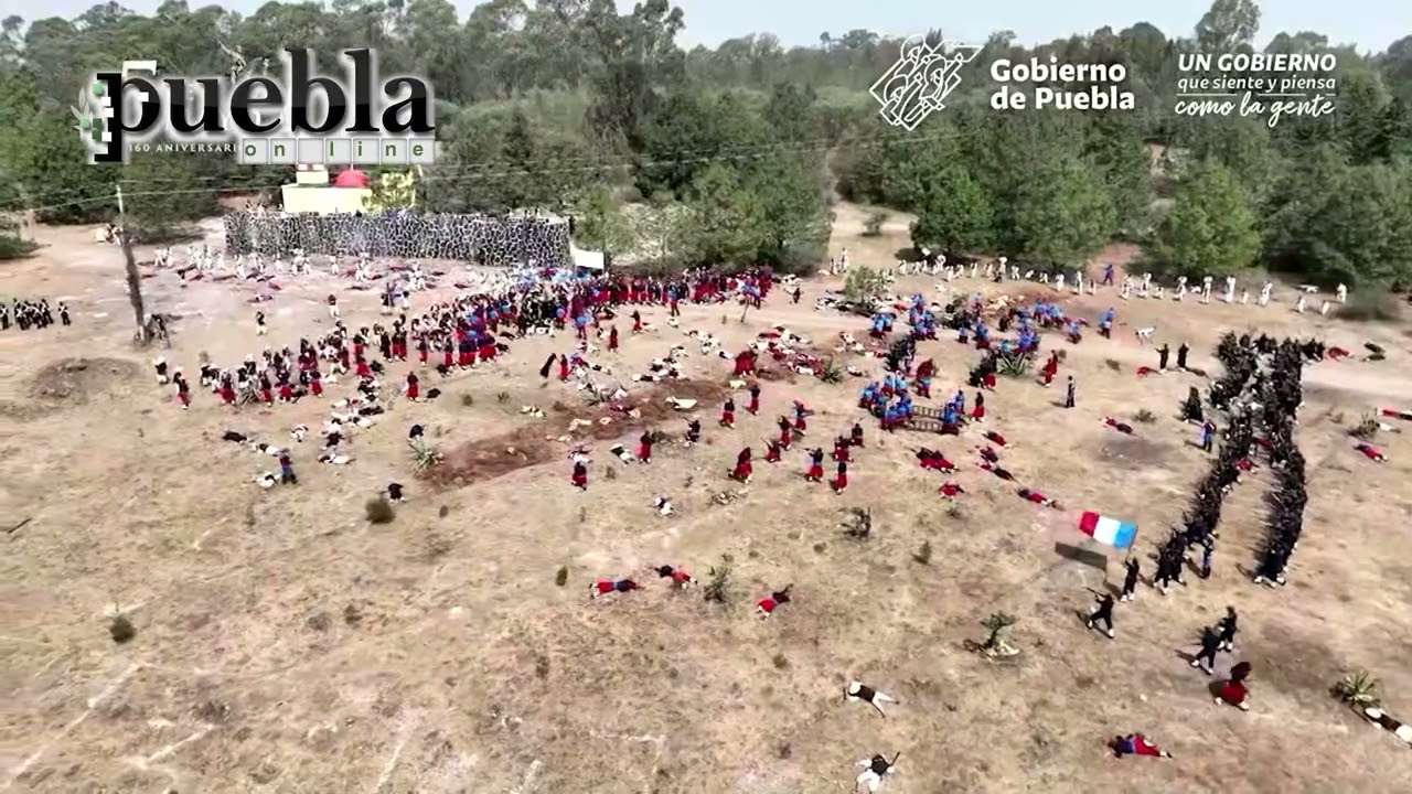 Escenificación de La Batalla del 5 de Mayo en la XXV Zona Militar en Puebla