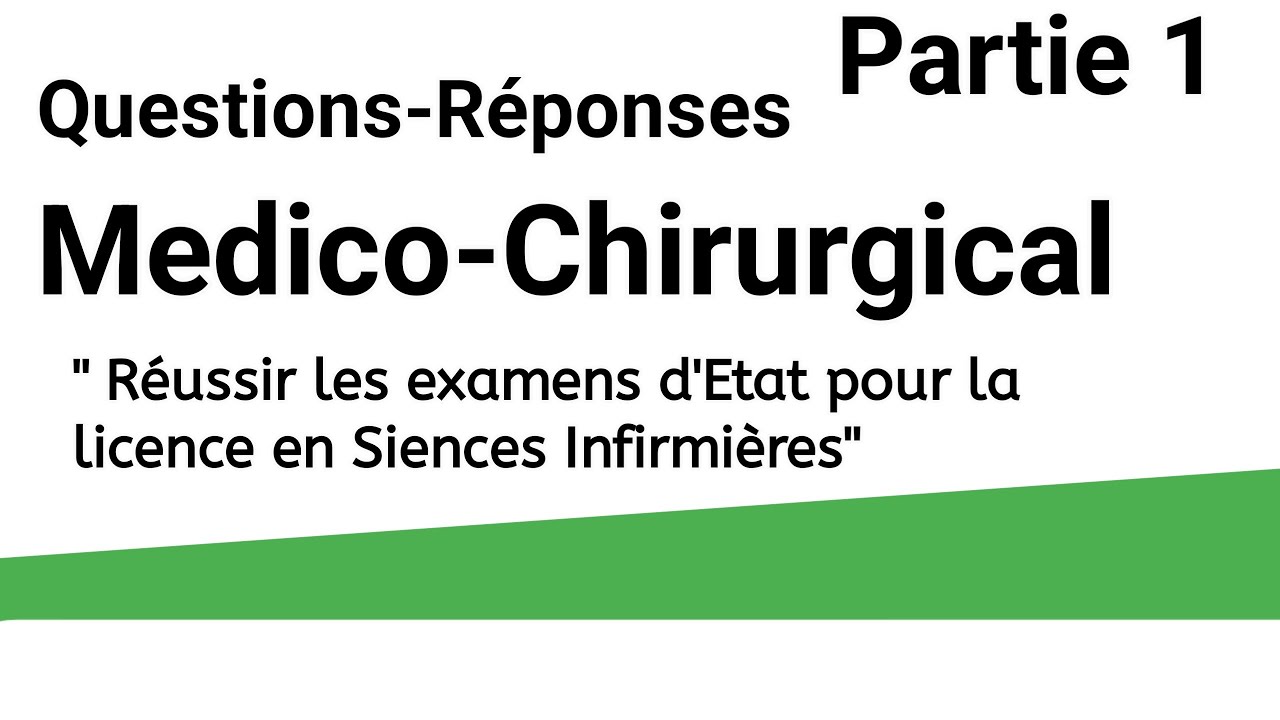 Questions d'examens pour les &eacute;tudiants en sciences infirmi&egrave;res.