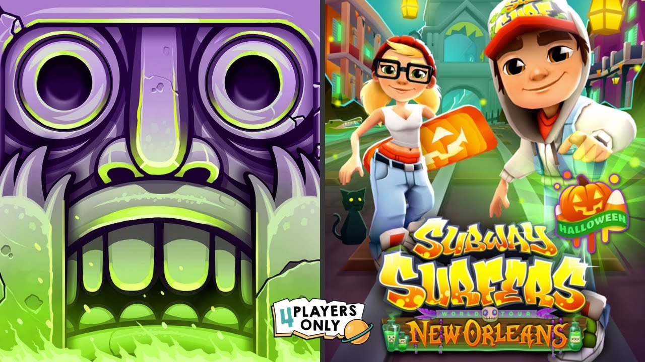 Celebrate HALLOWEEN with: Temple Run 2 [SPOOKY SUMMIT Map] Vs Subway Surfers [NEW ORLEANS]