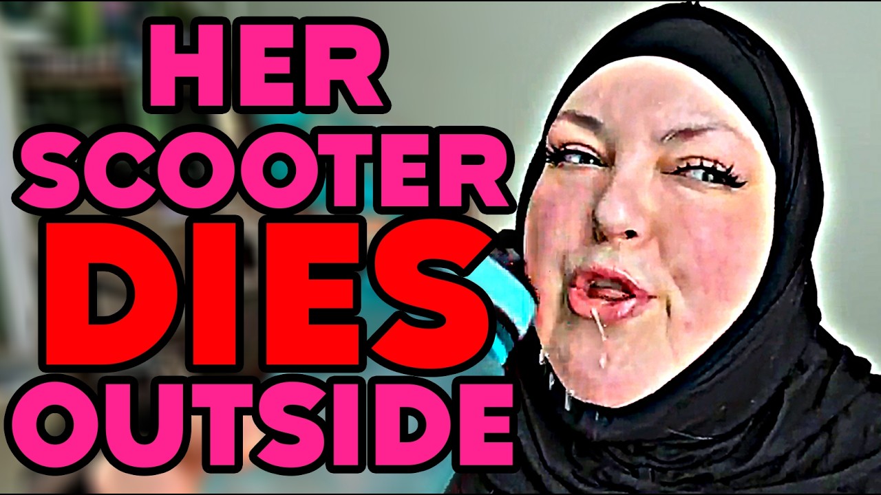 FOODIE BEAUTY'S SCOOTER DIES WHILE OUTSIDE - HAS TO PUSH IT HOME - livestream reaction