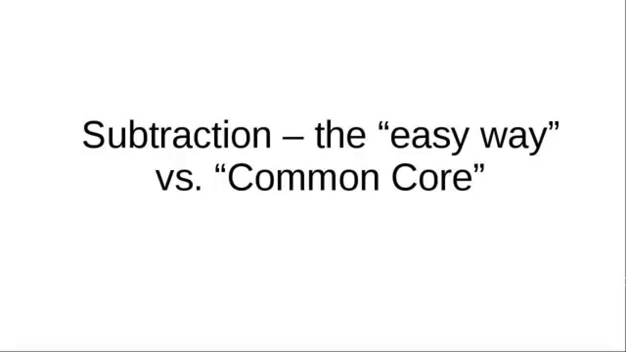 Subtraction: the 