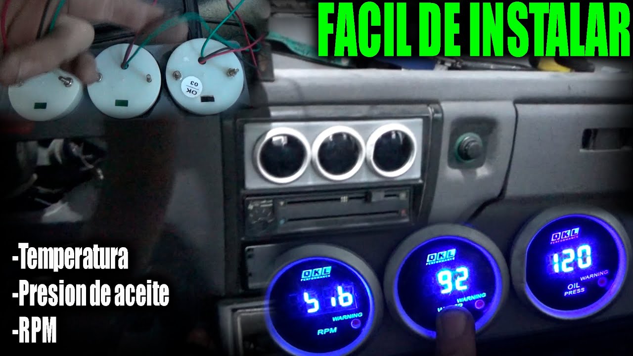 Relojes Agua/Aceite/RPM instalacion!