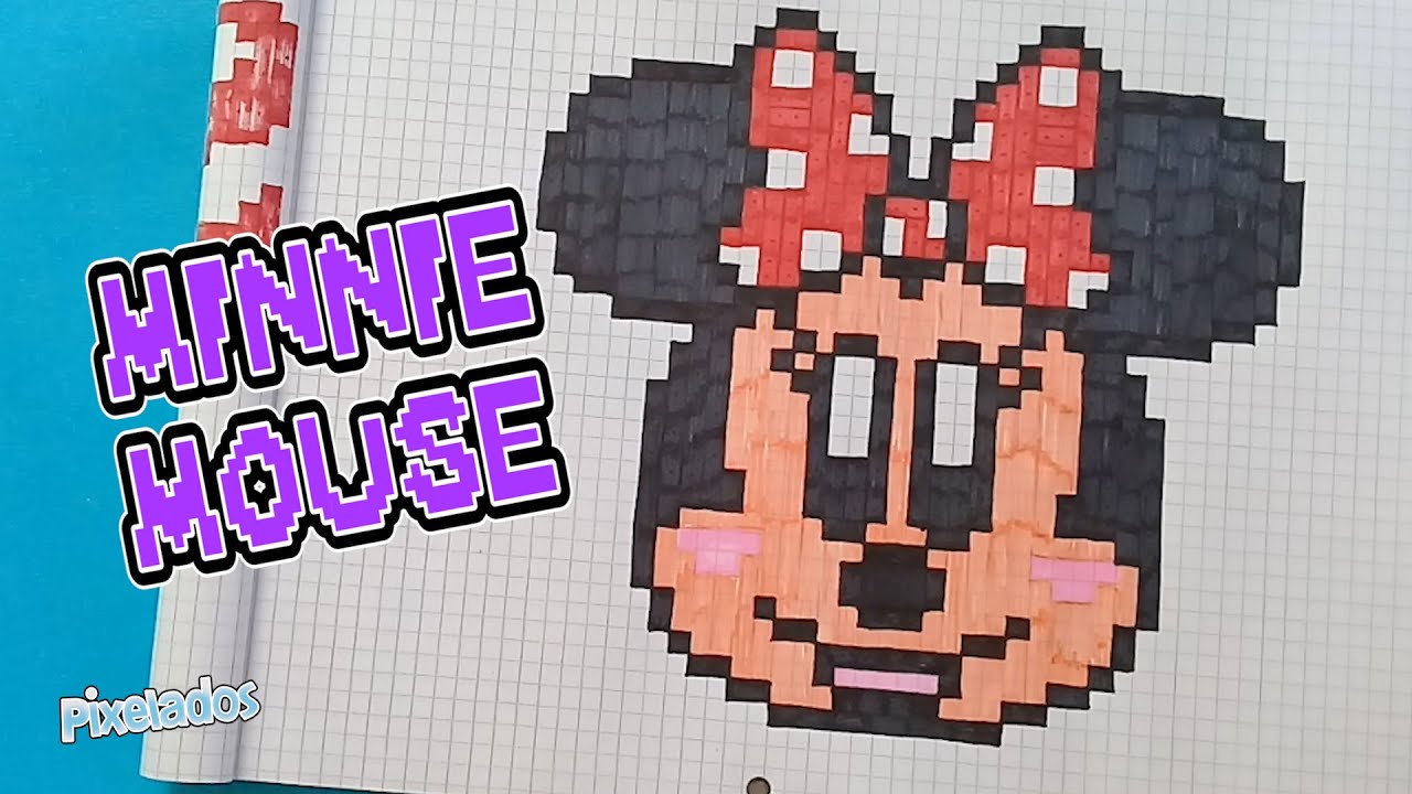 COMO DIBUJAR MINNIE MOUSE PIXEL ART - PIXELADOS
