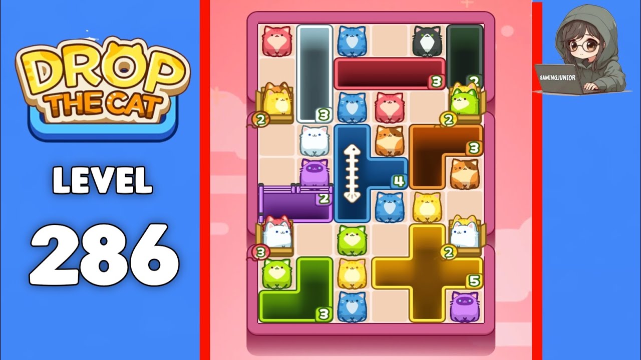 Drop The Cat level 286 solution