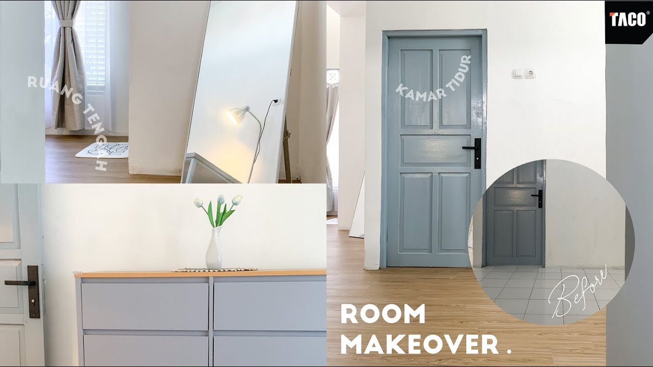 ROOM MAKEOVER : Kamar Tidur dan Ruang Tengah | Shopee Find | Ganti Keramik Jadul dengan Vinyl TACO ✨