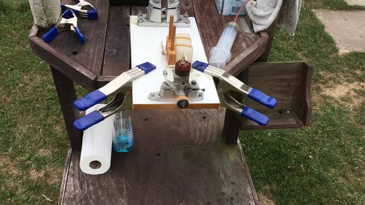 McCoy .35 on Test Stand