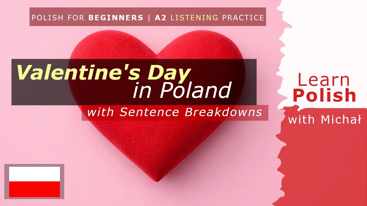 Valentine's Day in Poland | A1 A2 Polish Listening Practice & Useful Phrases