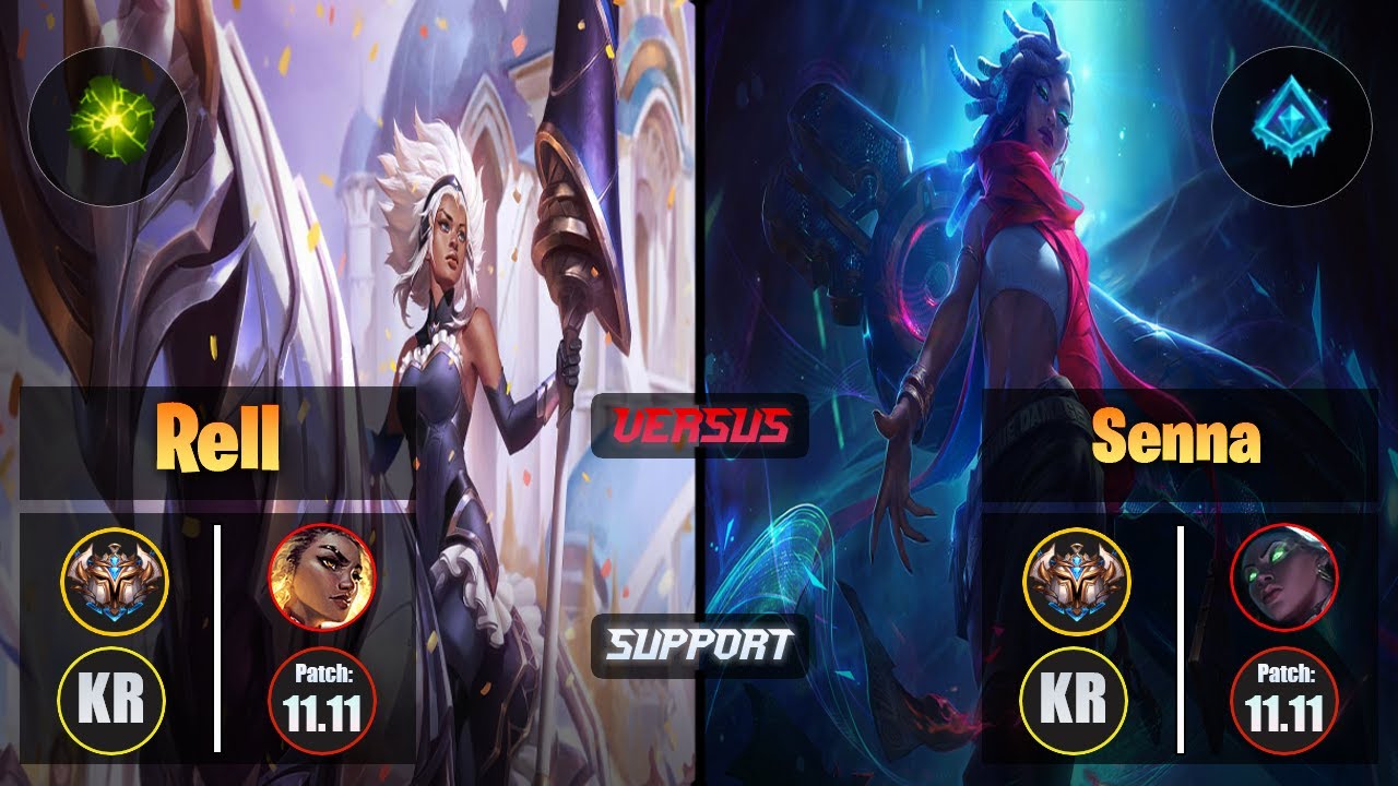 Challenger RELL [Aftershock] (Support) VS  SENNA - Challenger KR Patch 11.11