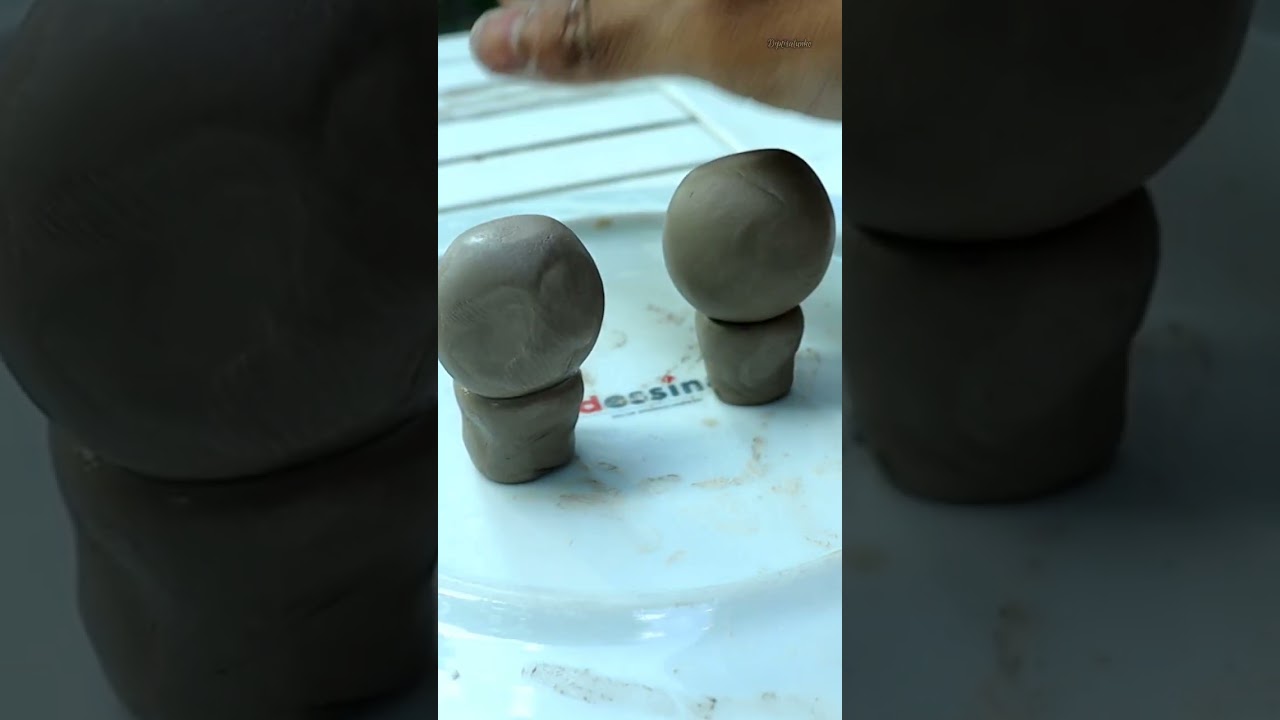 Jagannath Subhadra Balaram Idol making using clay #shorts #viralyoutubeshorts