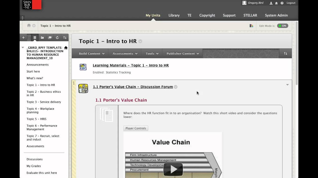 BH015 - Introduction to HRM - Video Tour