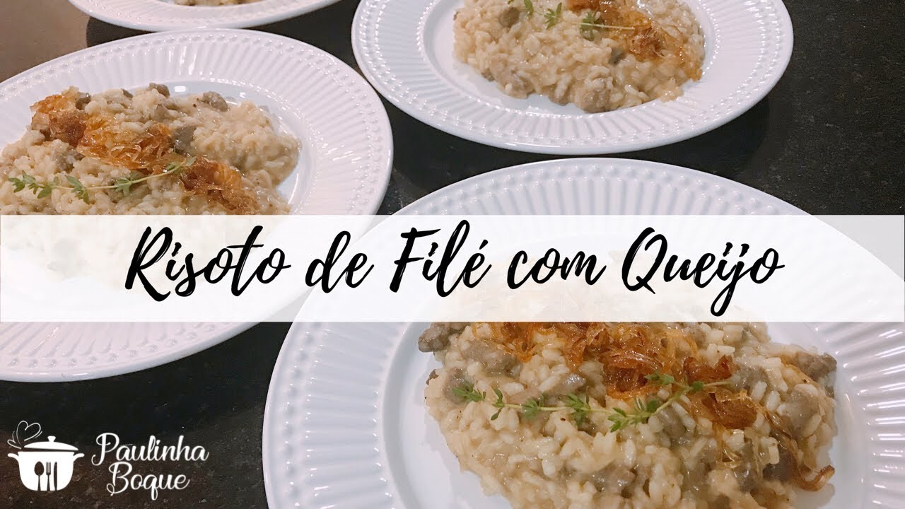 RISOTO DE FILÉ COM QUEIJO