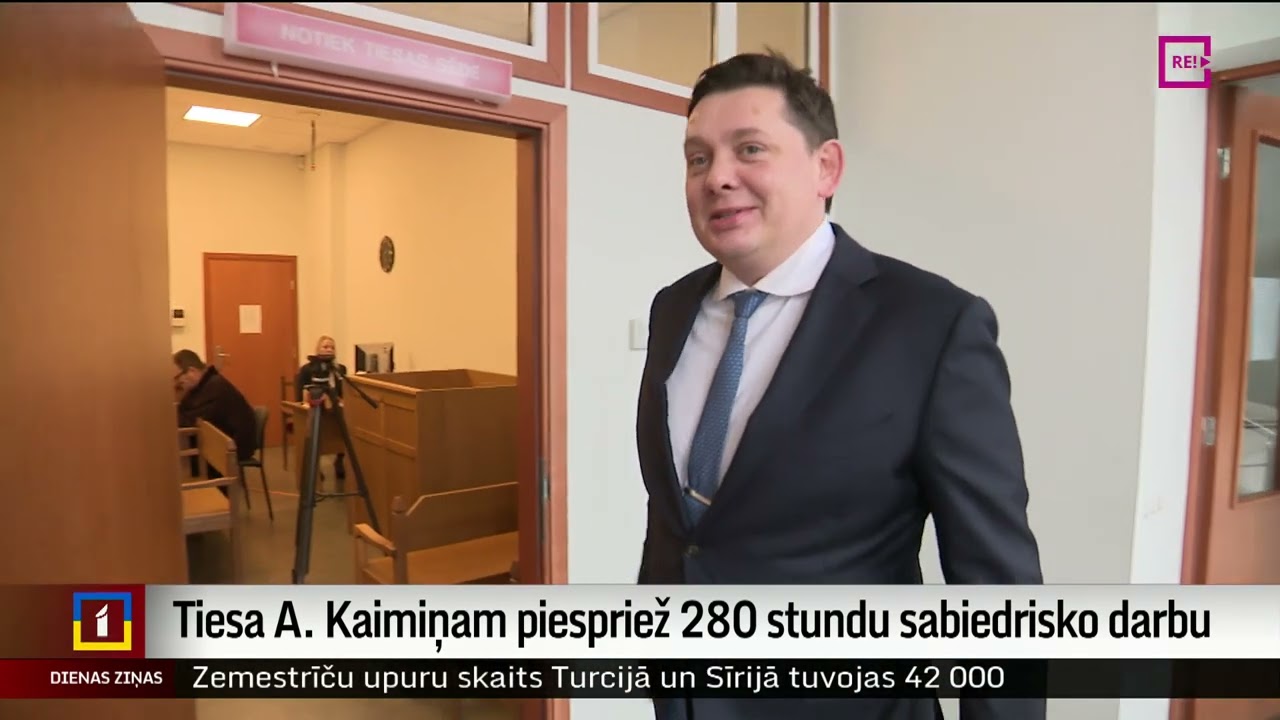 Tiesa A. Kaimiņam piespriež 280 stundu sabiedrisko darbu
