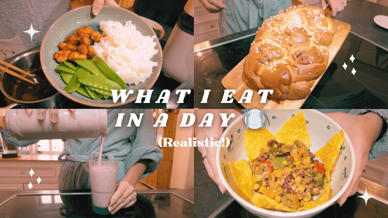 Что я ем за день 🍽️ Смузи, хлеб «Цопф» и курица терияки в кляре
