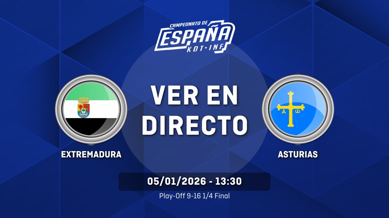 EXTREMADURA vs ASTURIAS | Play-Off 9-16 | 1/4 Final | CESA Cadete Masculino