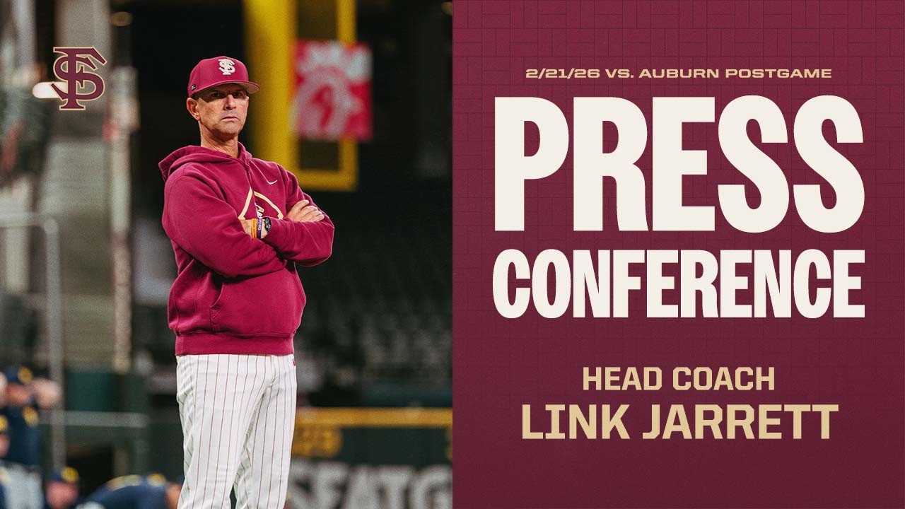 FSU Baseball | HC Link Jarrett Postgame Press Conference (2/21/26 vs. Auburn)