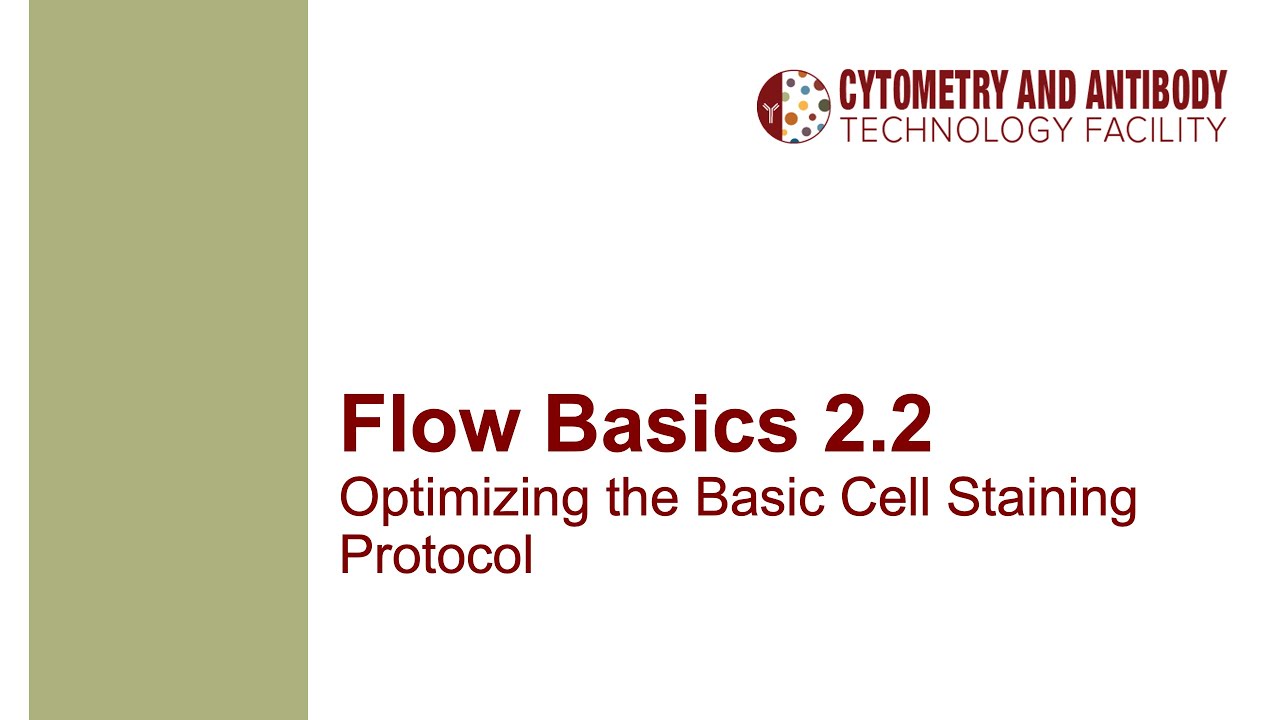 Flow Basics 2.2: Optimizing the Basic Cell Staining Protocol