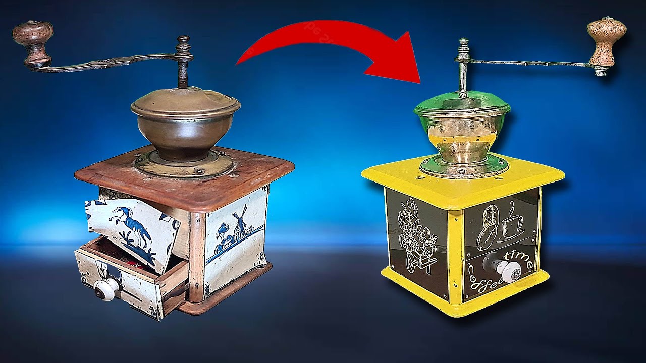 Dirty and Old Coffee Grinder -  Restoration