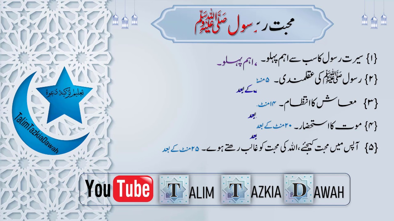 Mohabbatein Rasool Sallallahu alaihi wasallam | Hazrat Maulana Qamaruzzaman Sahab Allahabadi (D.B)