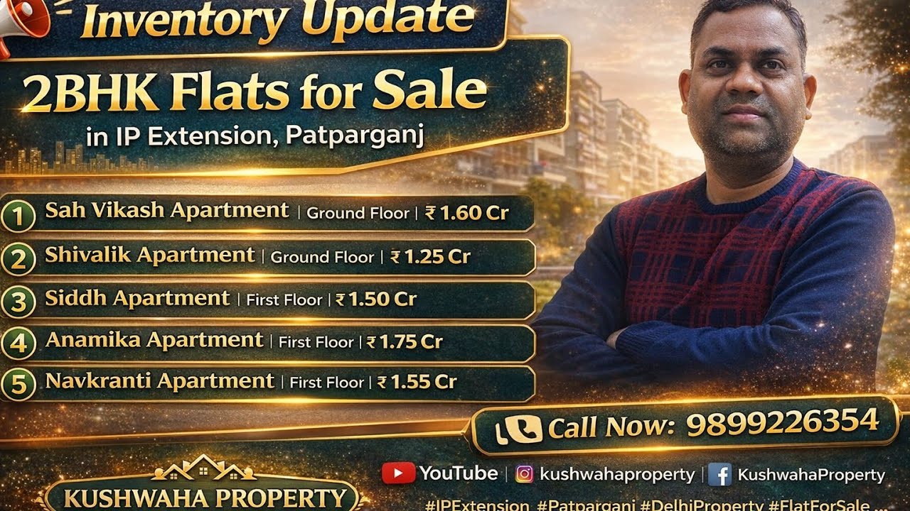 Inventory Update | 2BHK Flats for Sale &ndash; IP Extension, Patparganj @kushwahaproperty 