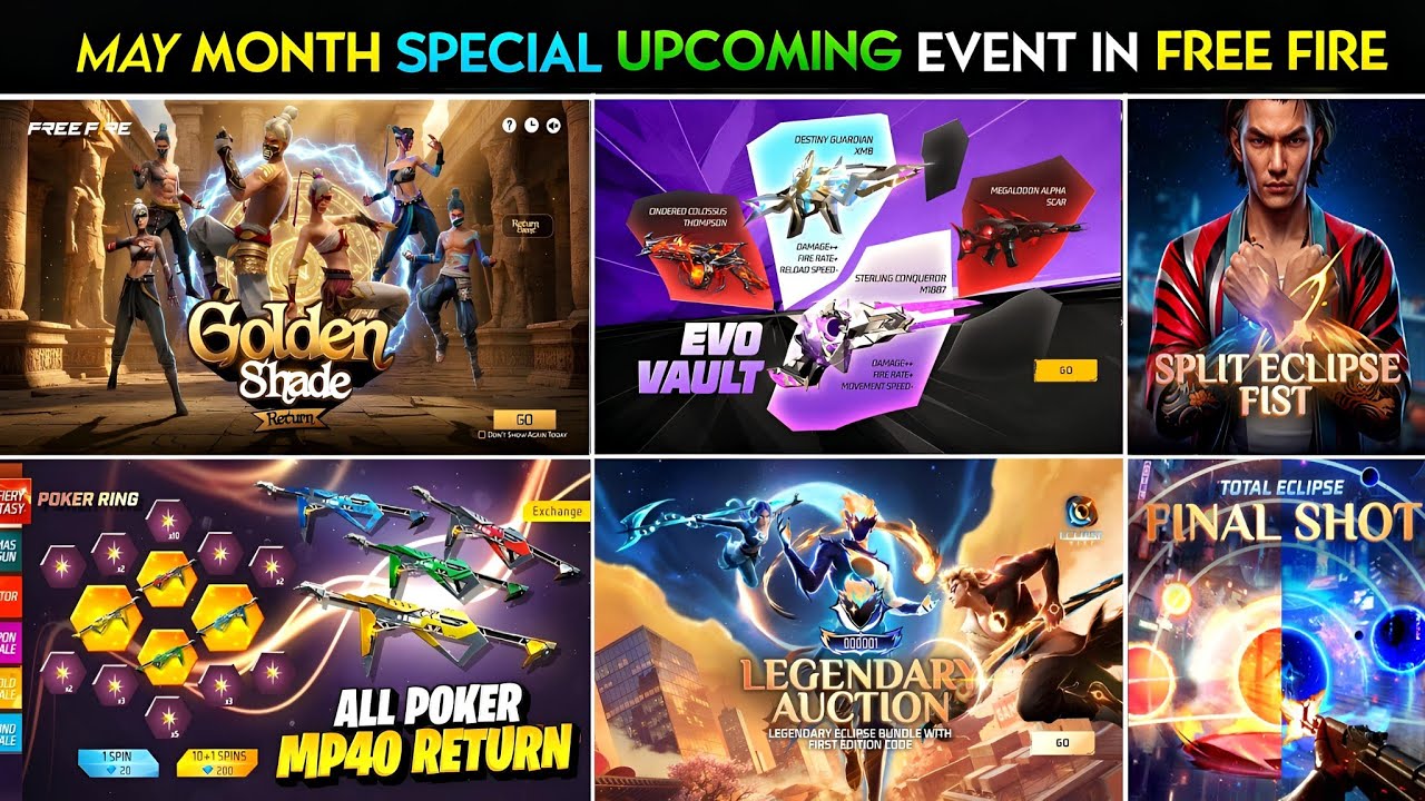 Upcoming Events in Free Fire l Free Fire New Event l Ff New Event l Eclipse Event Free Fire 