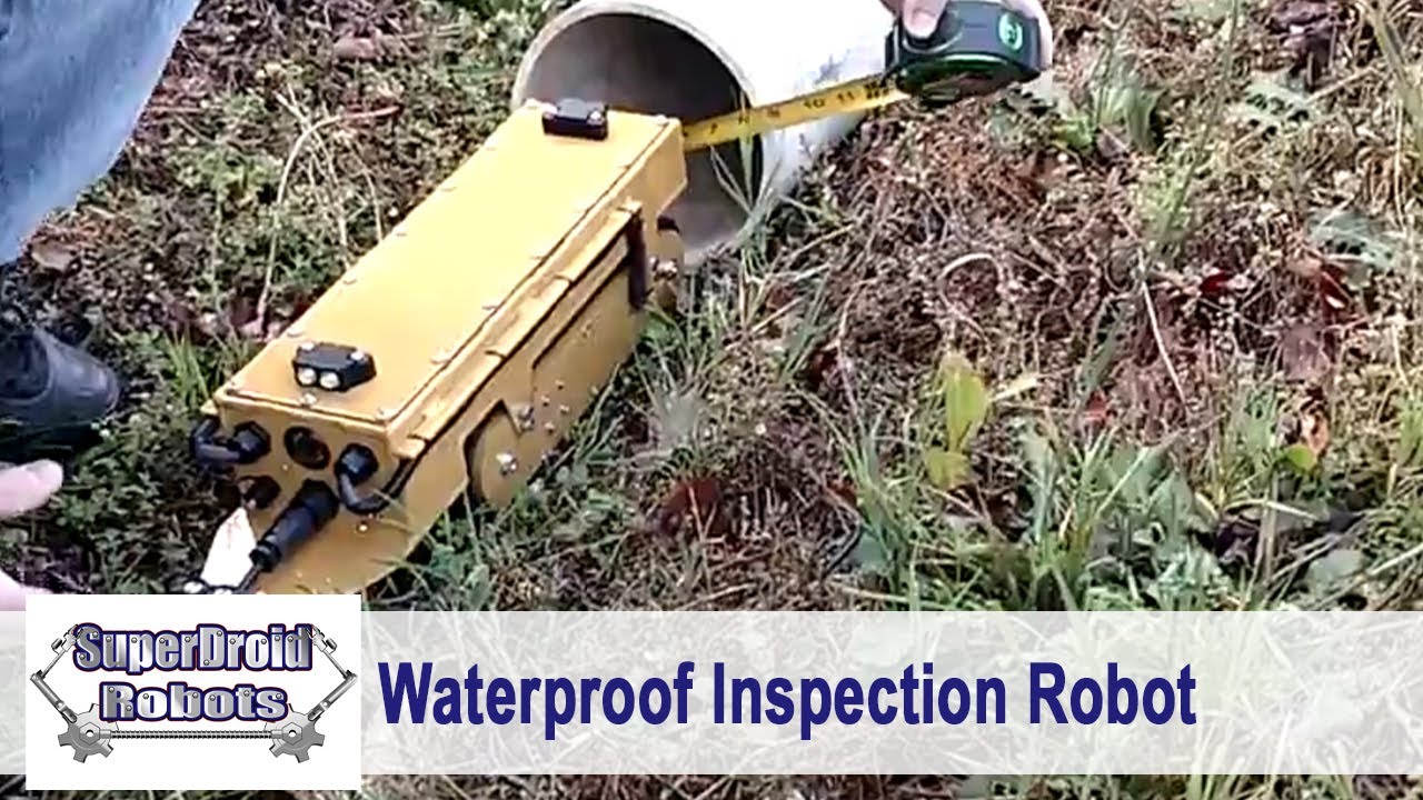 Waterproof Inspection Robot Demonstration -  SCT-32 SuperDroid Robots