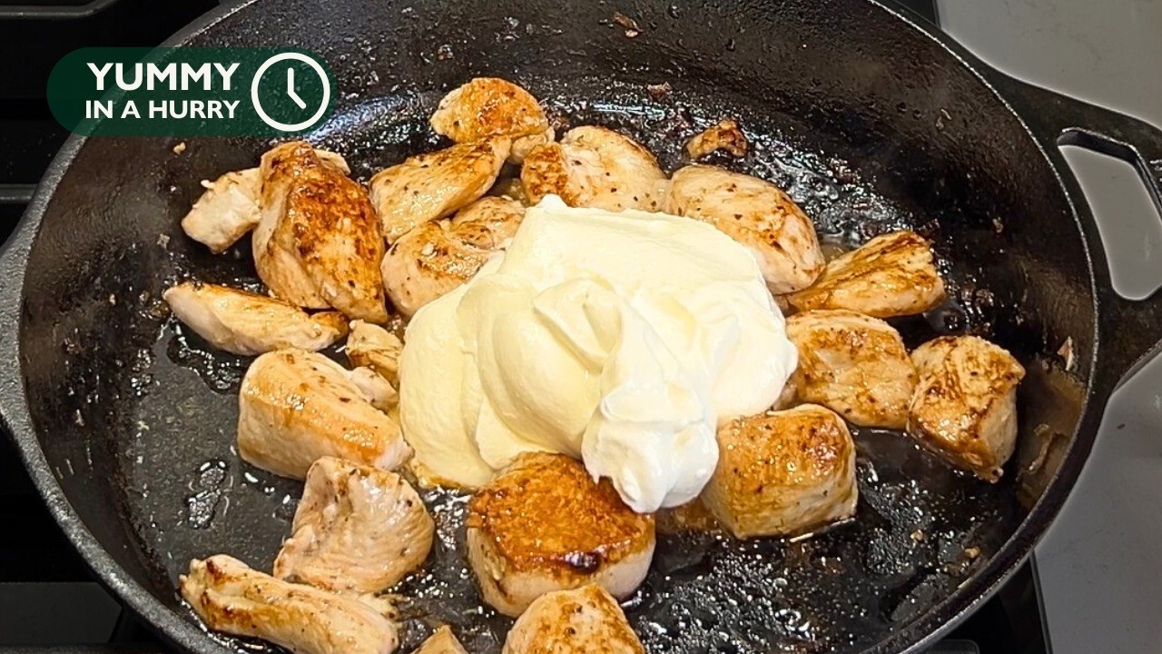 Easy Creamy Chicken Breast with Mushrooms | So Tender! One-Pan Recipe