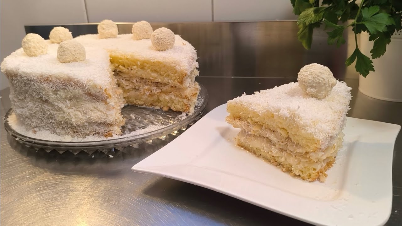 Zarte und köstliche Raffaello-Torte nach einem einfachen Rezept/Нежный и вкуснейший торт 