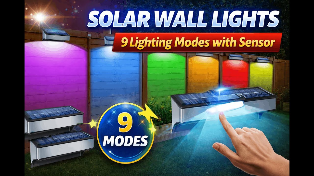 FACHOI Solar Wall Lights || Outdoor Motion Sensor Light | Demo & Install
