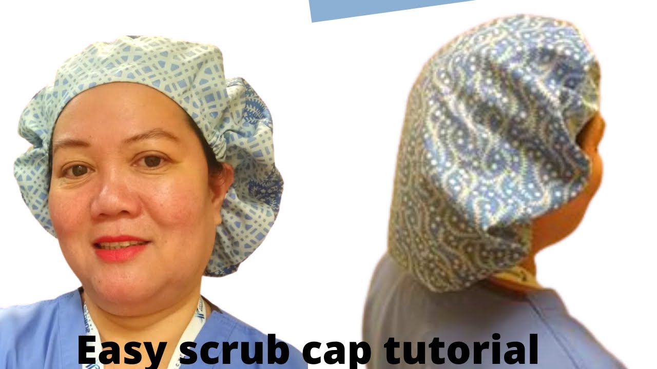 How to sew super easy scrub cap boufant style