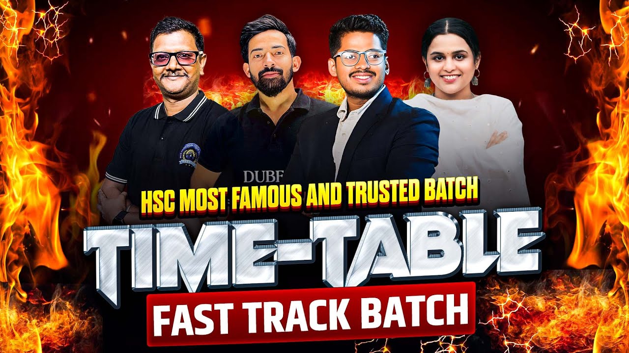 Fast🏃🏻Track Batch 2.0 | Time Table 🔥 | HSC Board Class 12 | PCMB | ASC | Dube JEE | Offers 🥳