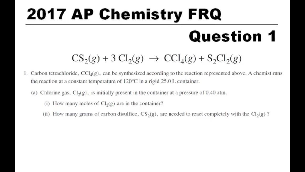 2017 AP Exam FRQ #1