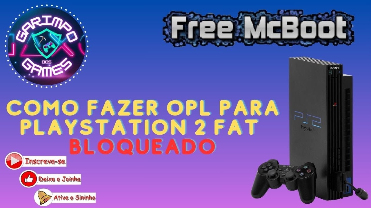 Como fazer OPL com FMCB para PlayStation 2 FAT Bloqueado - PS2 FAT - 2023 - Resolvido!