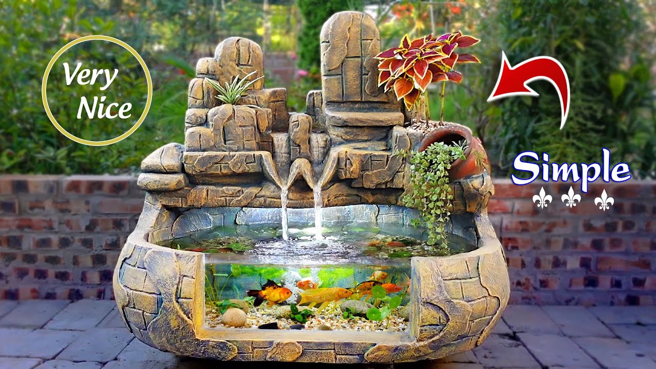 Make amazing aquarium waterfall with special shape