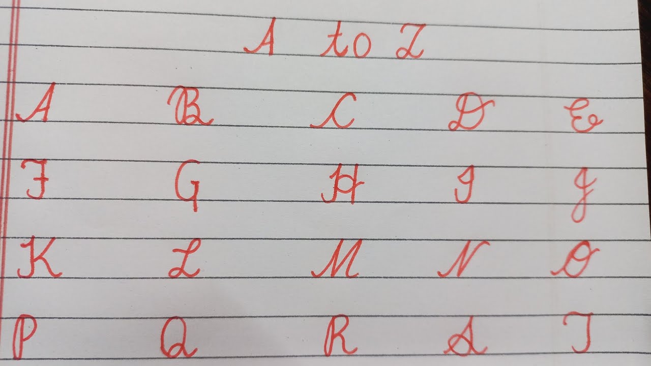 How to write cursive writing |Capital Letter writing | Cursive Writing Practice ✍️