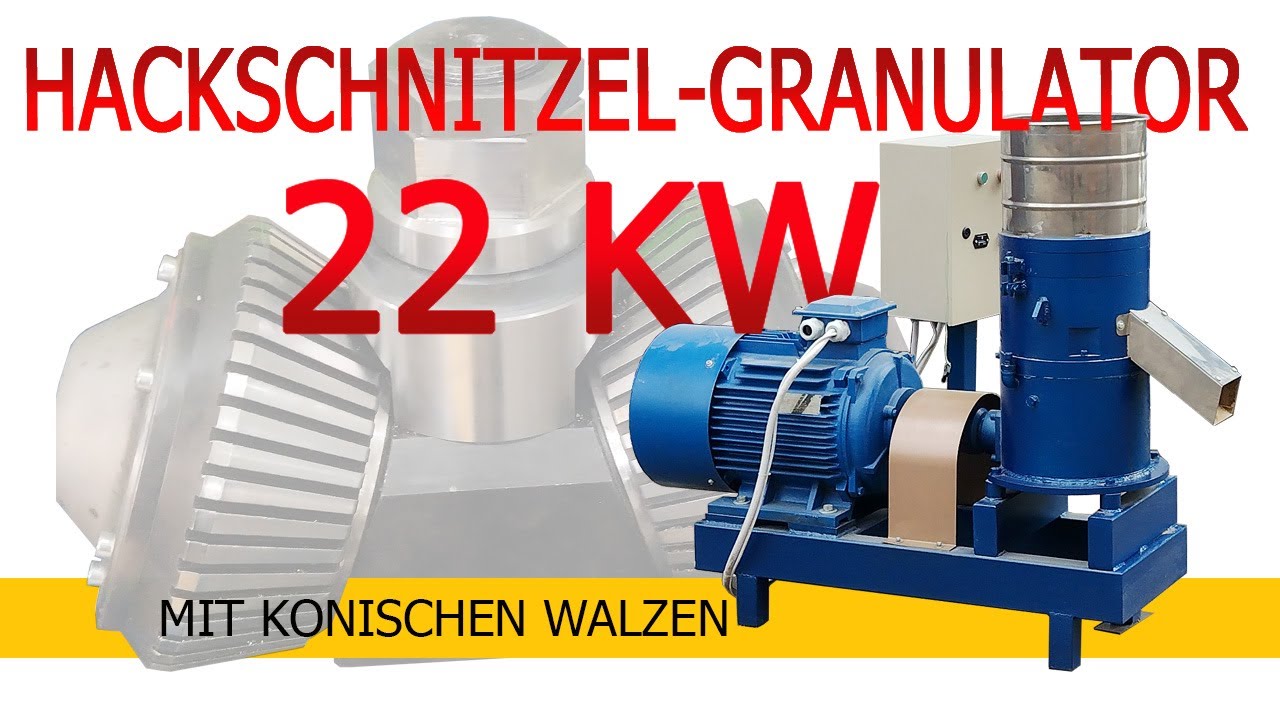 22 kW Sägemehl 🌳 Pelletpresse mit konischen Walzen: Leistungstest